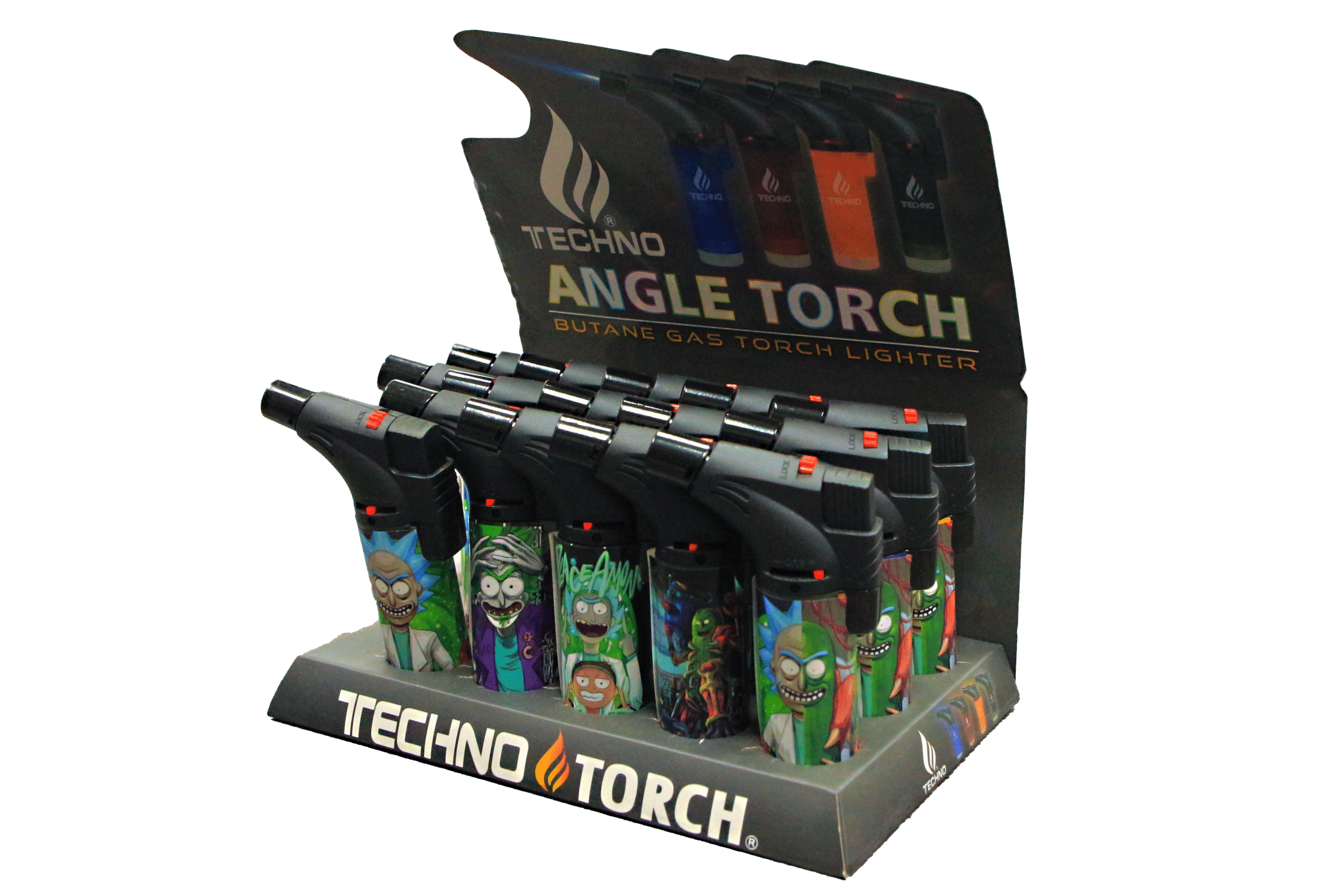 00139-RM4 Angle Regular Torch Lighters - (15 Count) Mr Pickles X Rick - Image 2