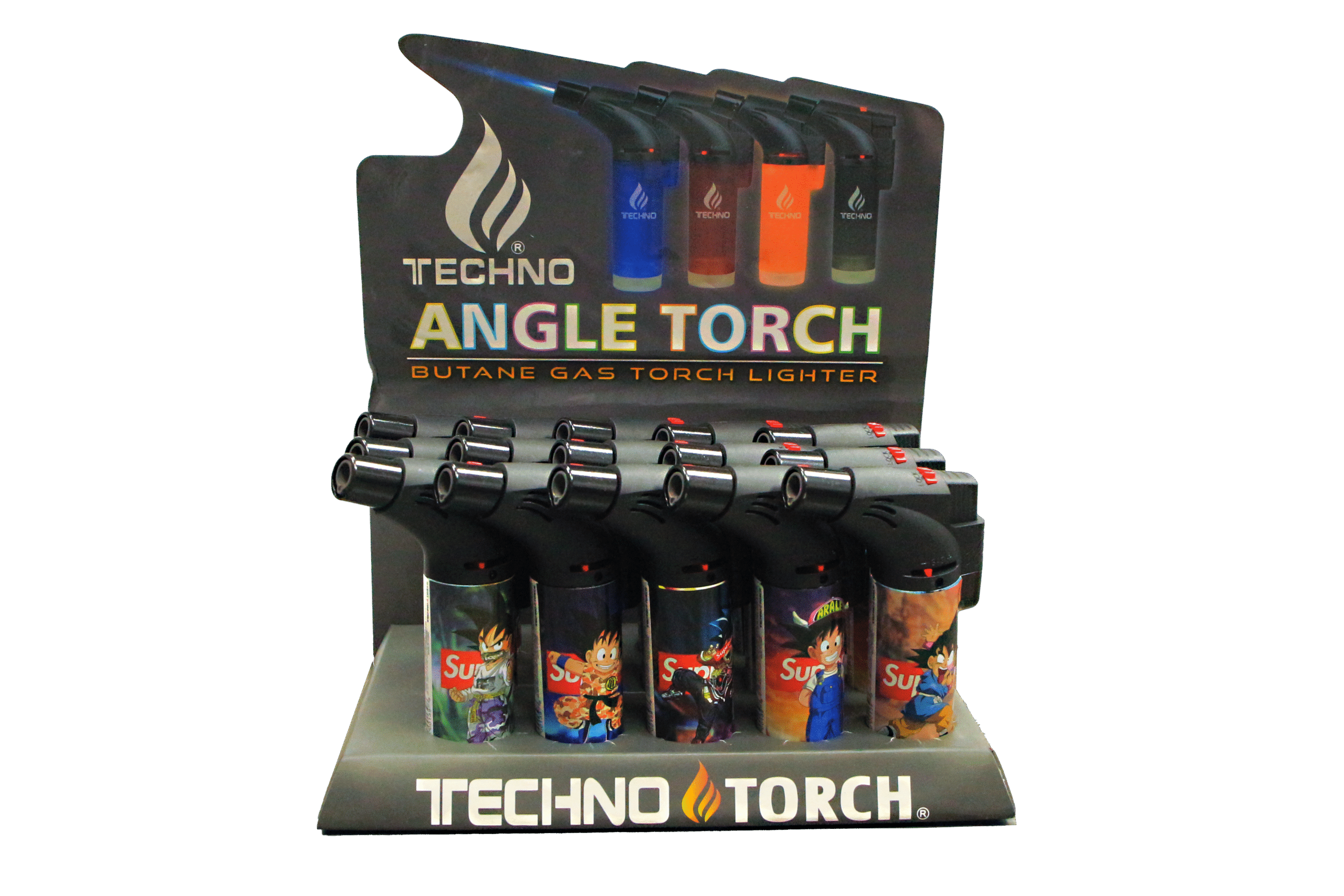 00139-SPGK1 Angle Regular Torch Lighters – (15 Count) Supreme DragonBallz Goku