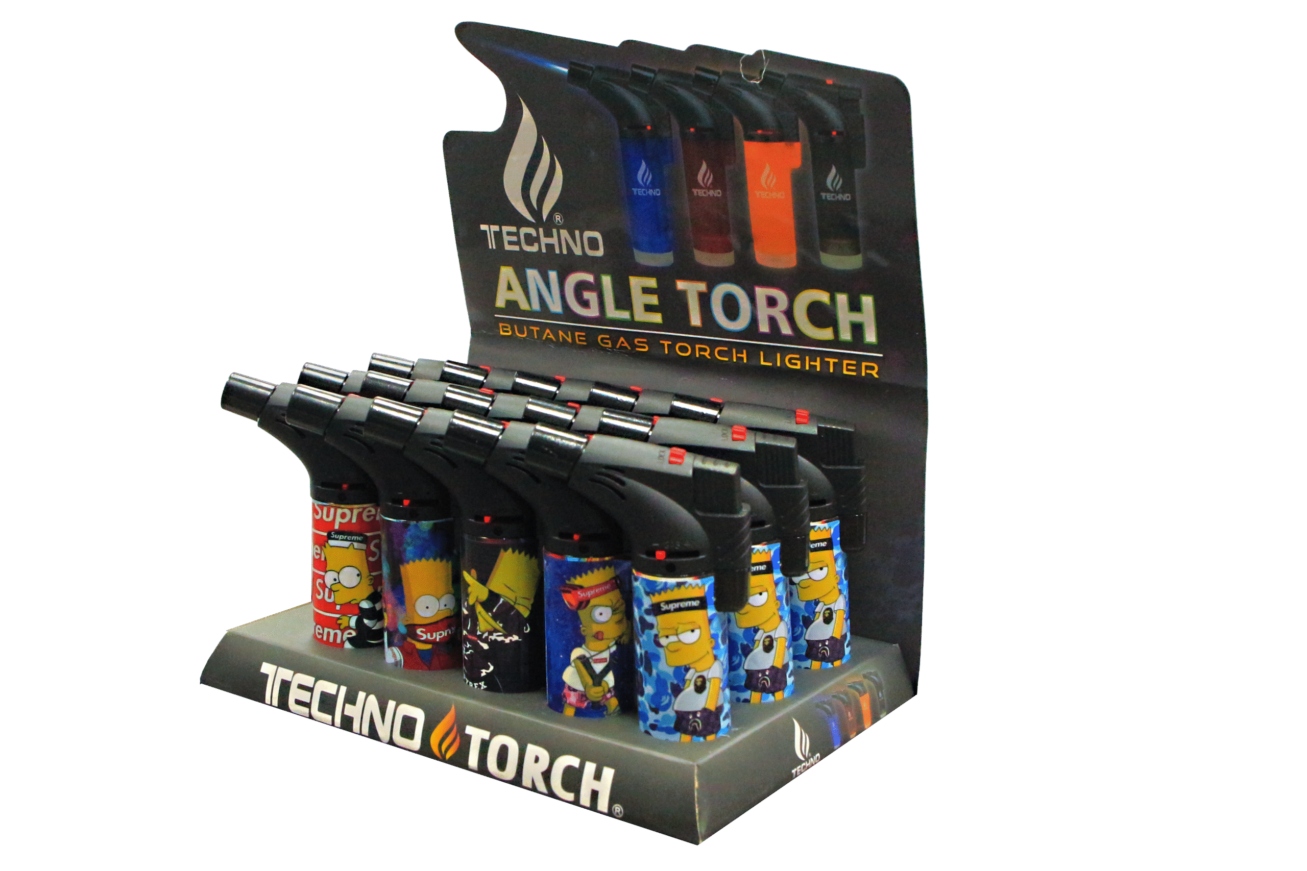 00139-SPSI Angle Regular Torch Lighters - (15 Count) Supreme Bart Simpson - Image 2