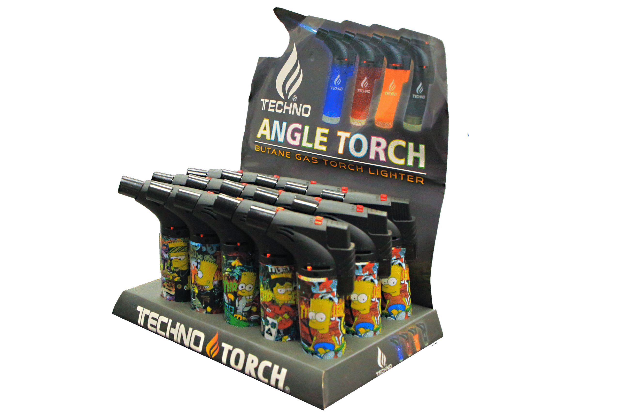 00139-THSI1 Angle Regular Torch Lighters - (15 Count) Bart Simpson THR - Image 3