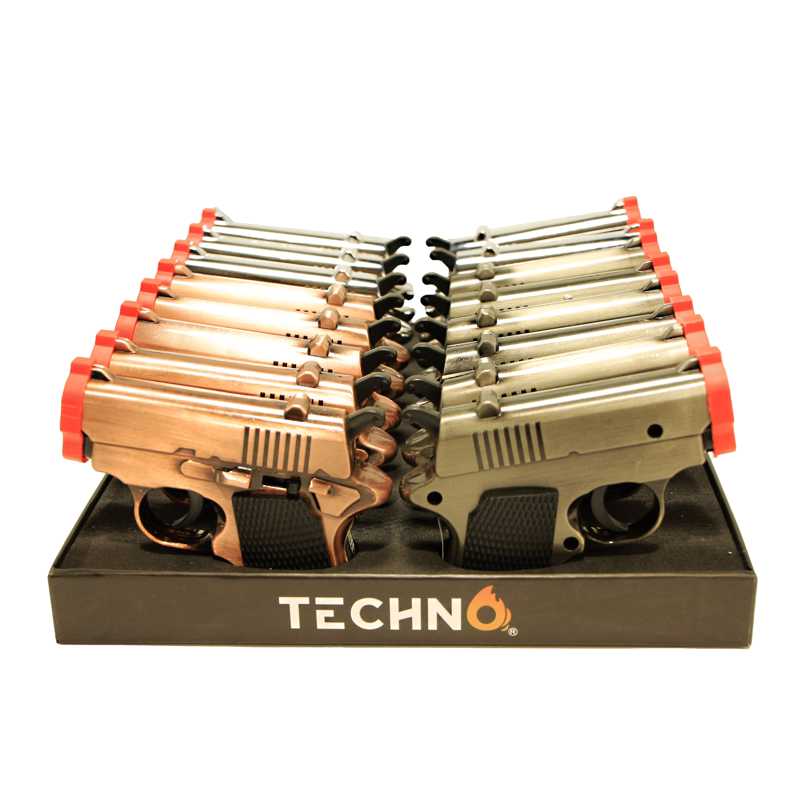 09072-2F Dual Flame Gun Lighter – (16 Count)