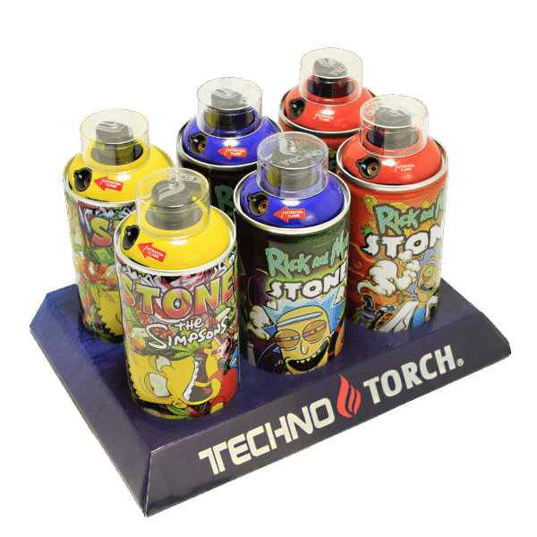 19017S-STO2 Stoner  Rick and Morty Spray Can Torch Lighter - (6 Count) - Image 2