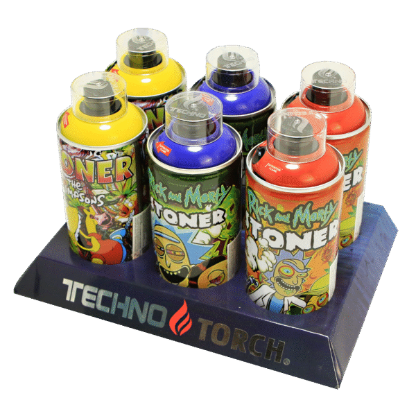 19017S-STO2 Stoner  Rick and Morty Spray Can Torch Lighter - (6 Count) - Image 3