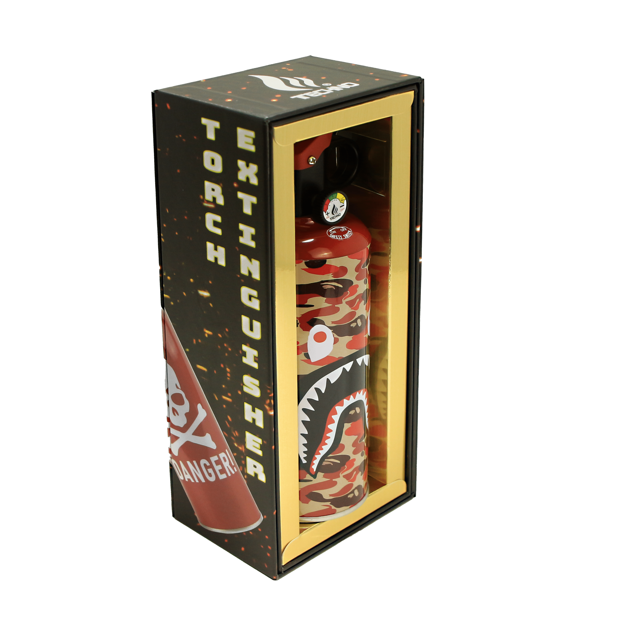 19020-BP1 Bape Face – 8.5" Fire Extinguisher Torch Lighter in Gift Box - Image 2