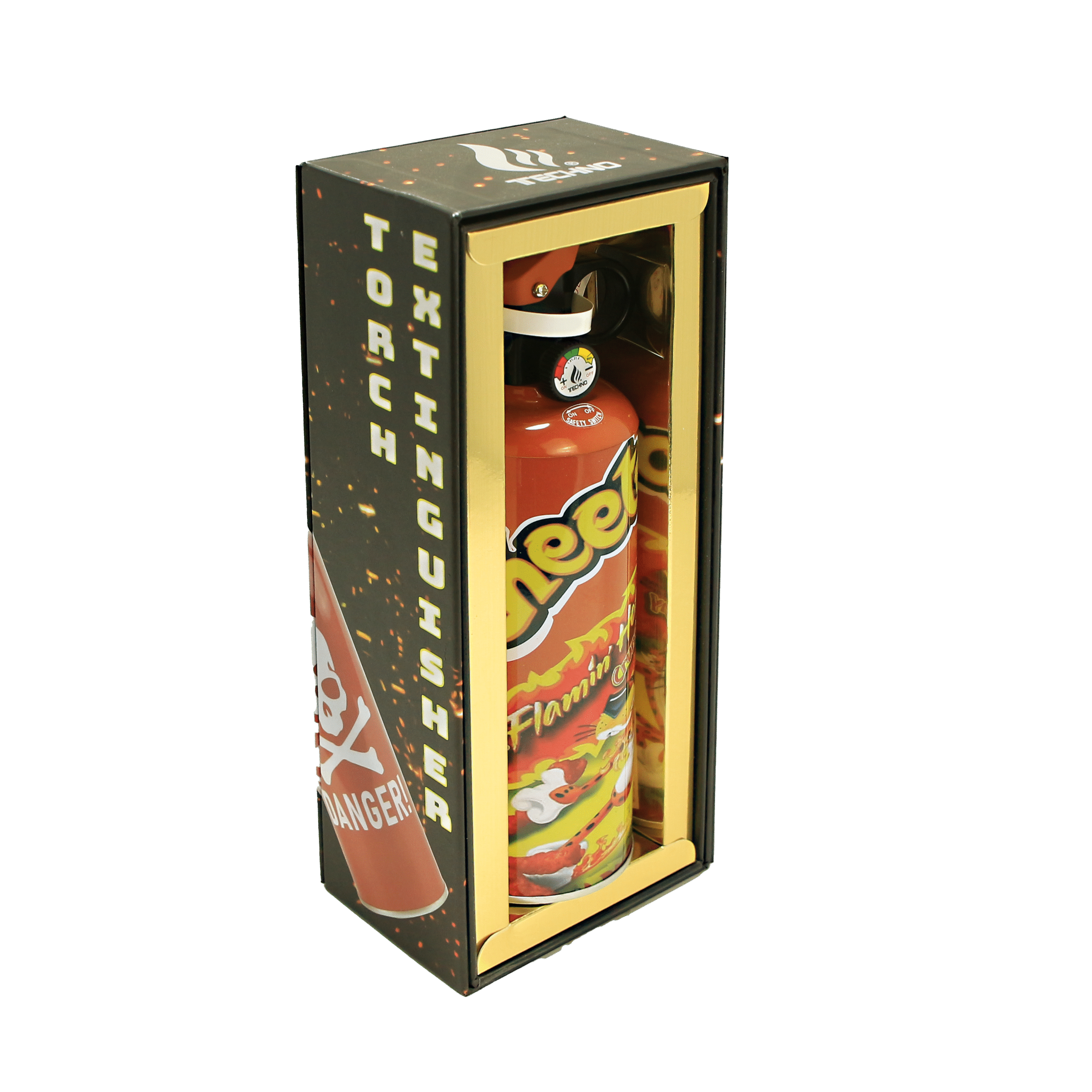 19020-CHE Cheetos – 8.5" Fire Extinguisher Torch Lighter in Gift Box - Image 3