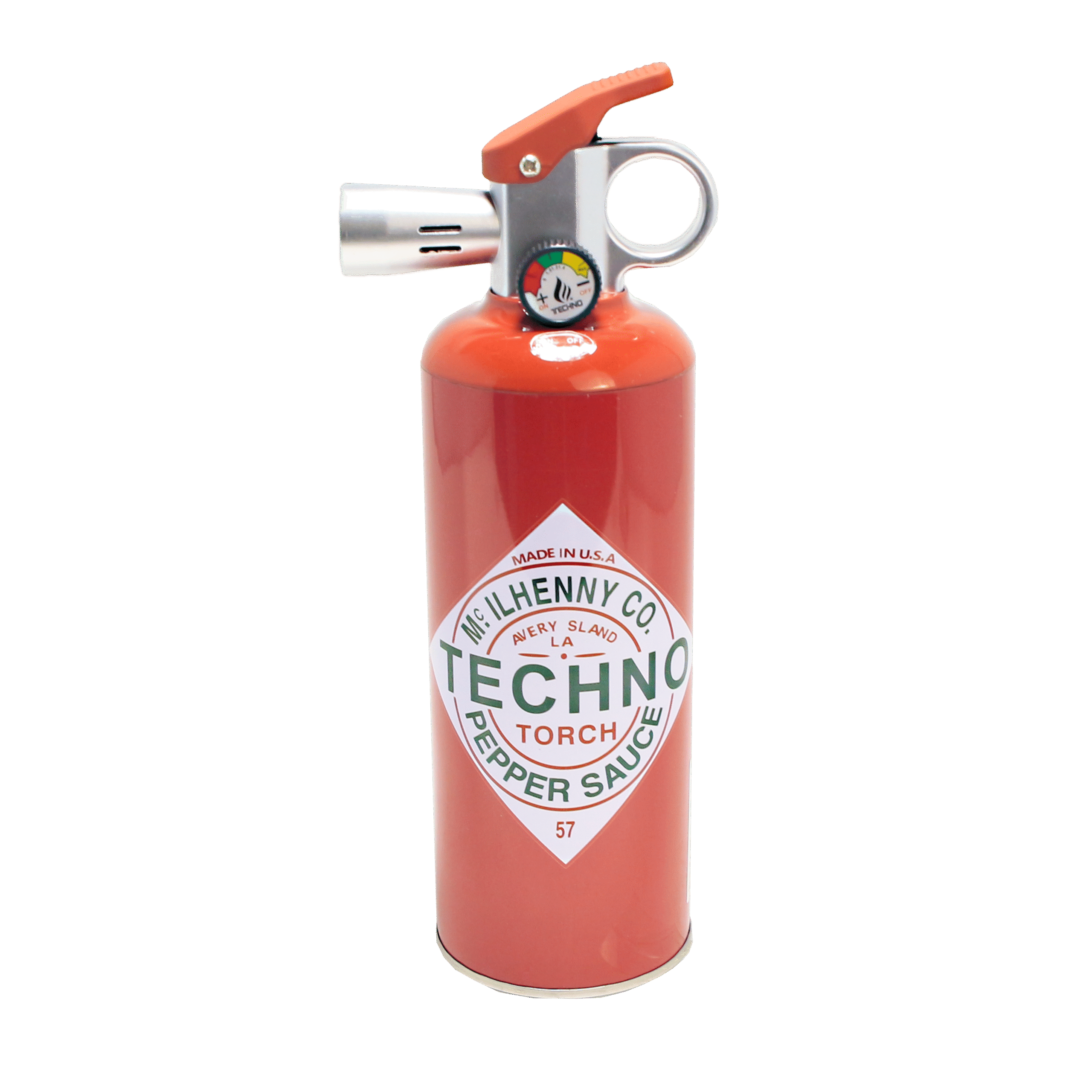19020-TOB Tobasco Techno Pepper – 8.5" Fire Extinguisher Torch Lighter in Gift Box - Image 8