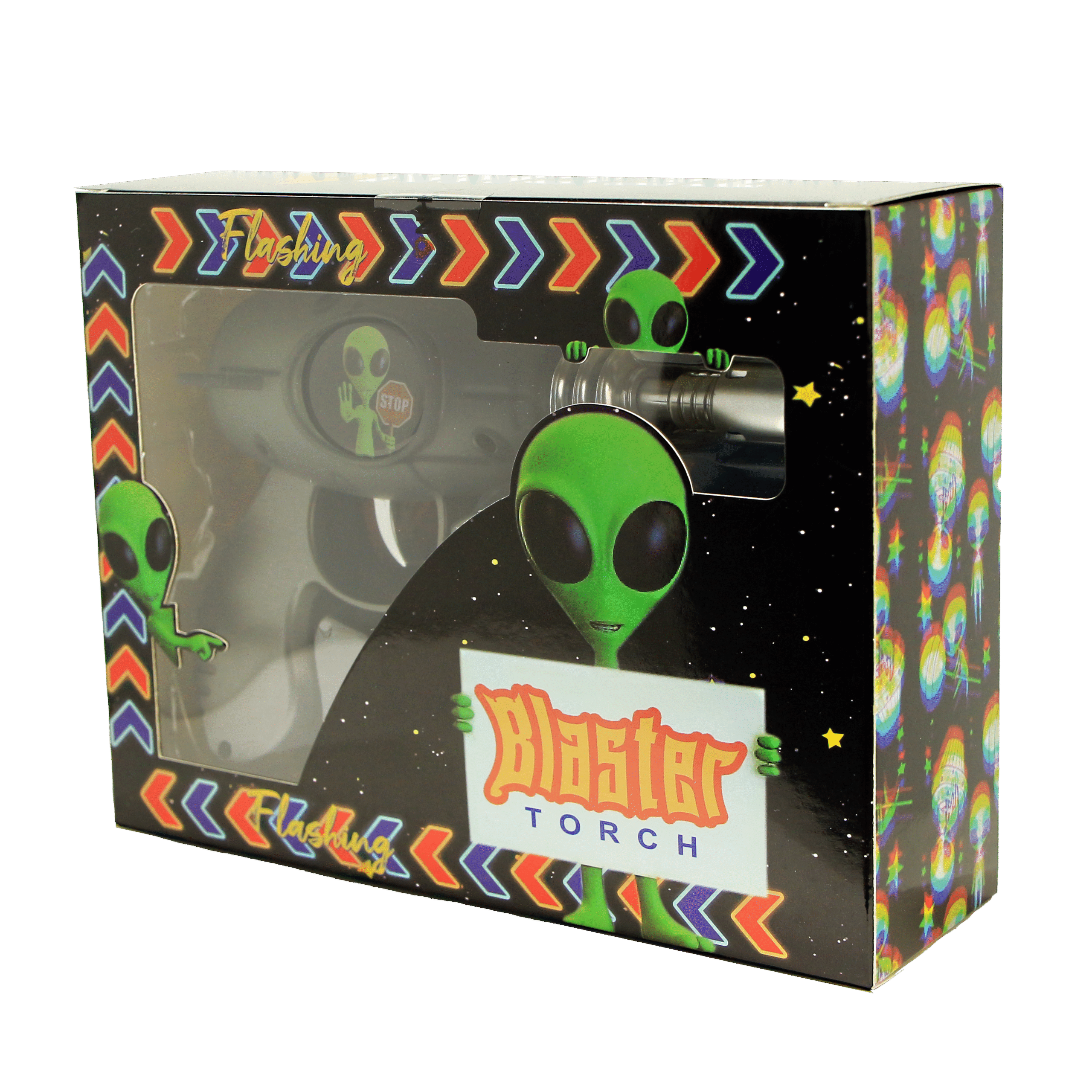 19029-FL4 Alien Blaster Torch Lighter With Fluorescent Light (Stop) (1Pc) - Image 9