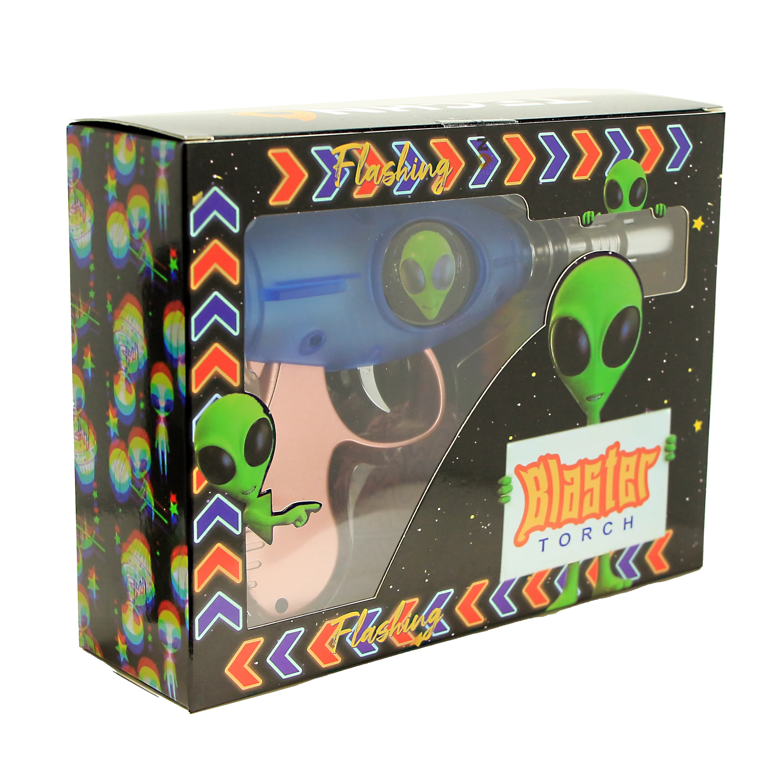 19029-FL Alien Blaster Torch Lighter With Fluorescent Light (2 Color) (1Pc) - Image 2
