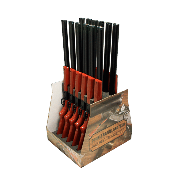 21265 AK47 BBQ Double Barrel Shotgun Lighter – (12 Count)