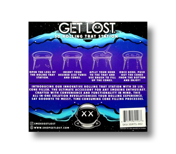 3DRTS-002 - 3D Rolling Tray Station 002 - Middle Finger Get Lost Girl - Image 3