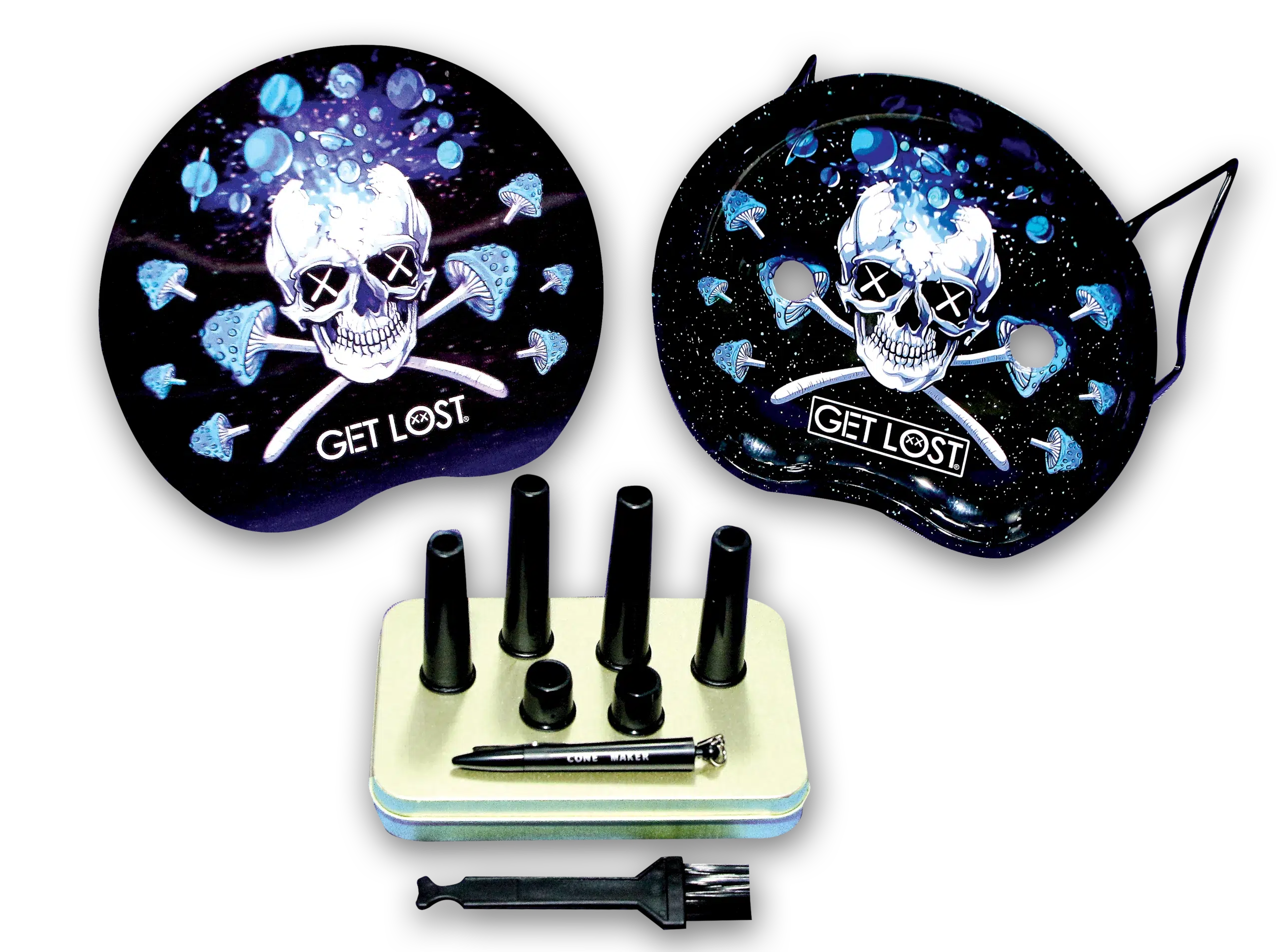 3DRTS-004 – 3D Rolling Tray Station 004 – Get Lost Skull