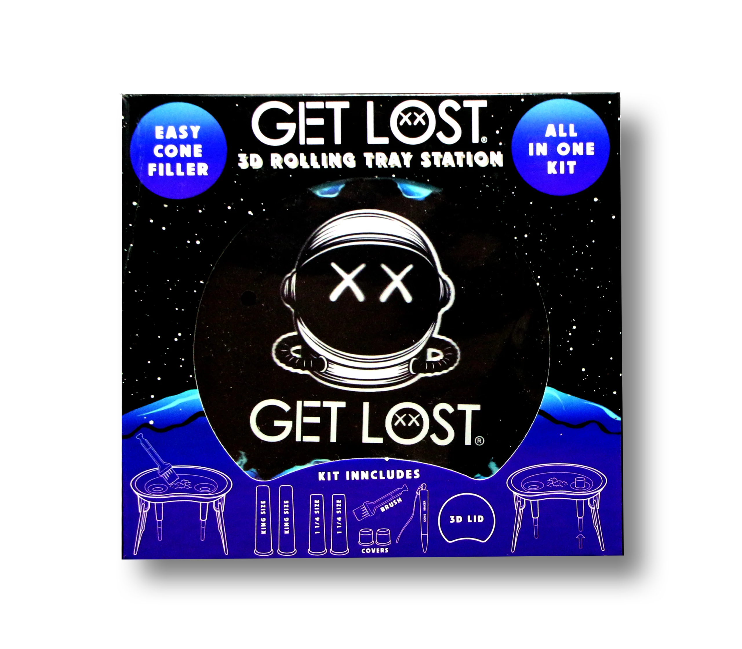 3DRTS-005 - 3D Rolling Tray Station 005 - Get Lost Helmet - Image 2