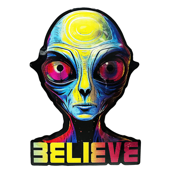3D3DK043 Alien Believe Sticker