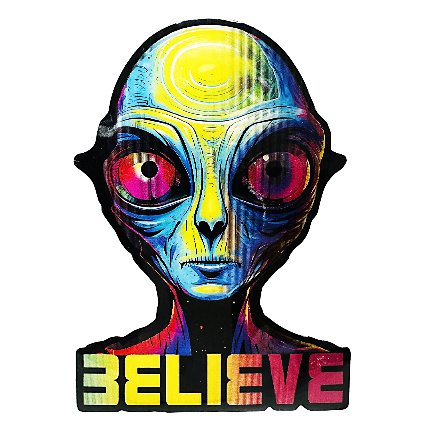 3D3DK043 Alien Believe Sticker