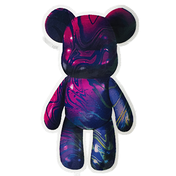 3D3DK048 Marble Bear Sticker
