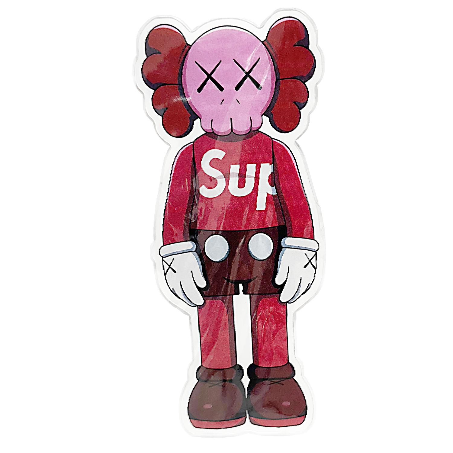 3D3DK058 Kaws Red Companion Sticker