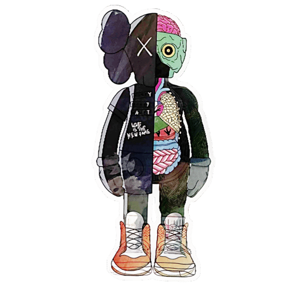3D3DK059 Kaws Dissected Companion Sticker