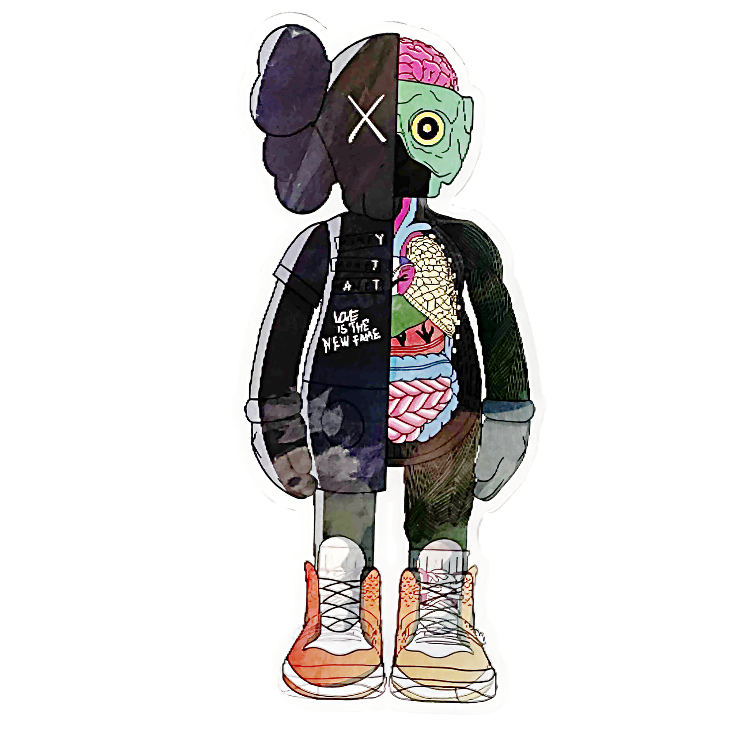 3D3DK059 Kaws Dissected Companion Sticker