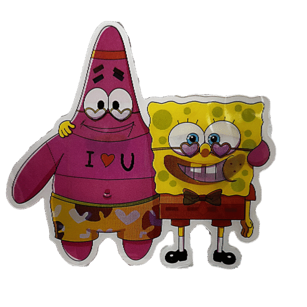 3D3DK064 Sponge Bob and Patrick Cake Sticker