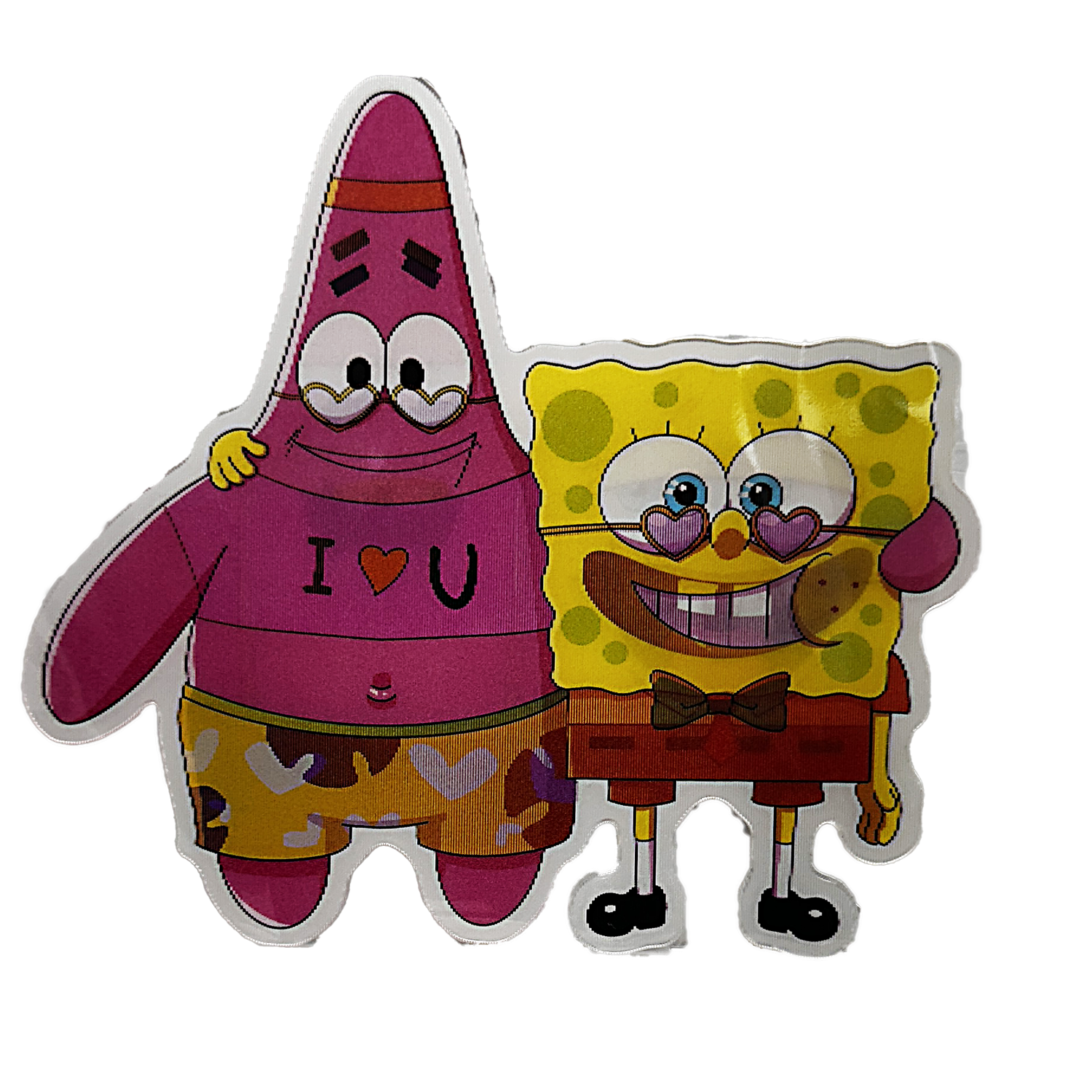 3D3DK064 Sponge Bob and Patrick Cake Sticker