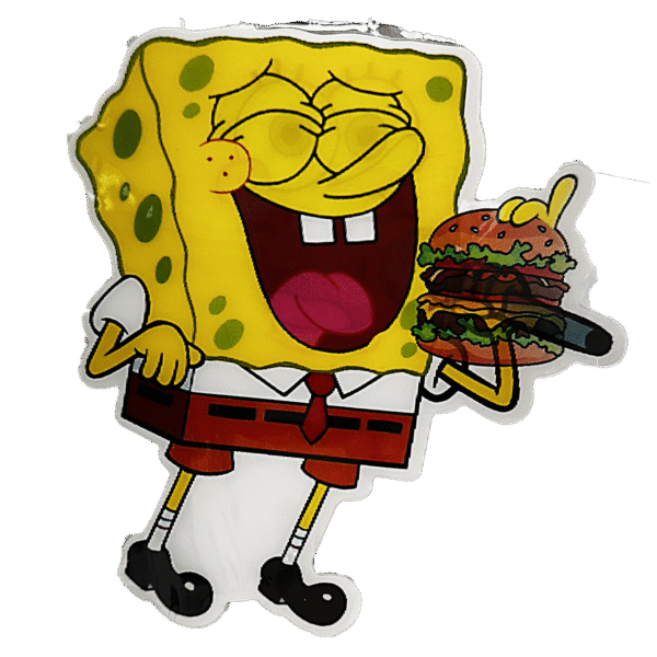 3D3DK065 Sponge Bob Burger Sticker