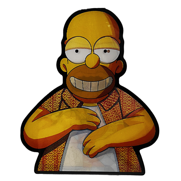 3D3DK072 Homer Simpson Smiles Sticker