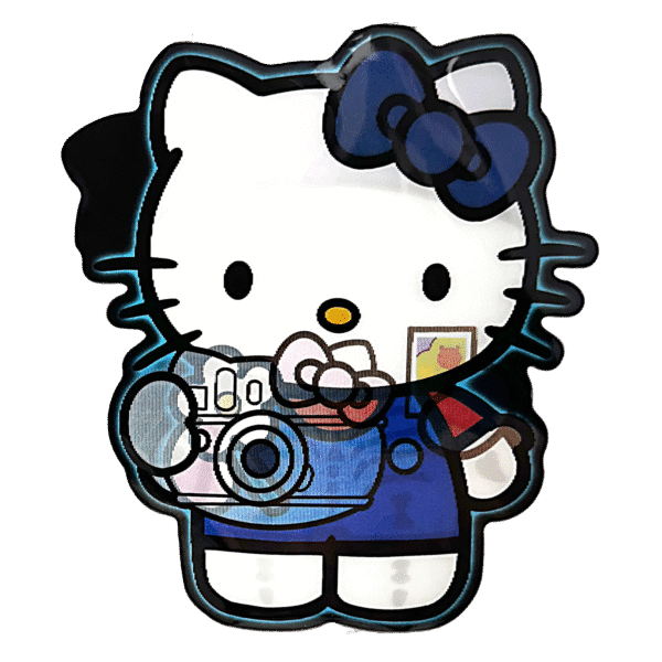 3D3DK078 Hello Kitty Camera Sticker