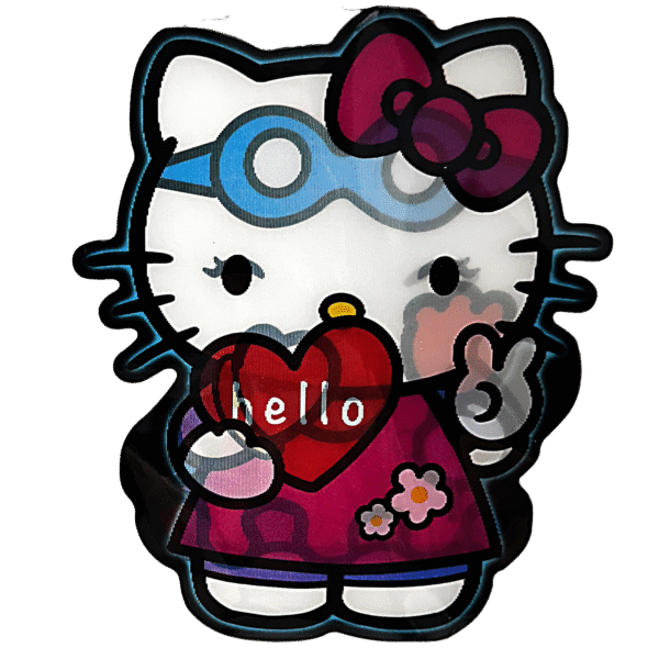 3D3DK081 Hello Kitty Heart Hello Sticker