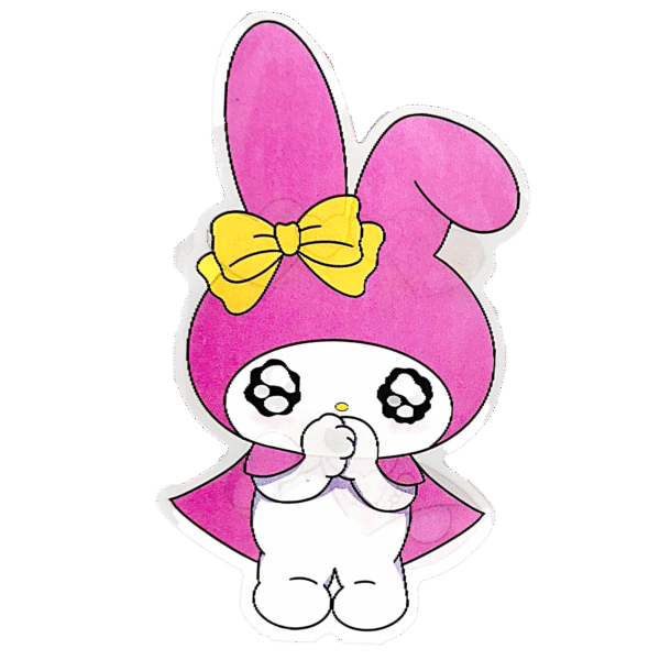 3D3DK090 My Melody Yellow Bow Sticker