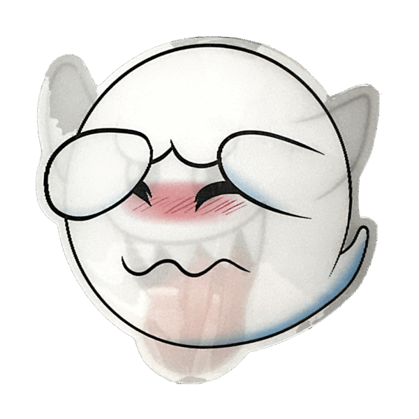 3D3DK103 Mario Bros Boo Ghost Sticker