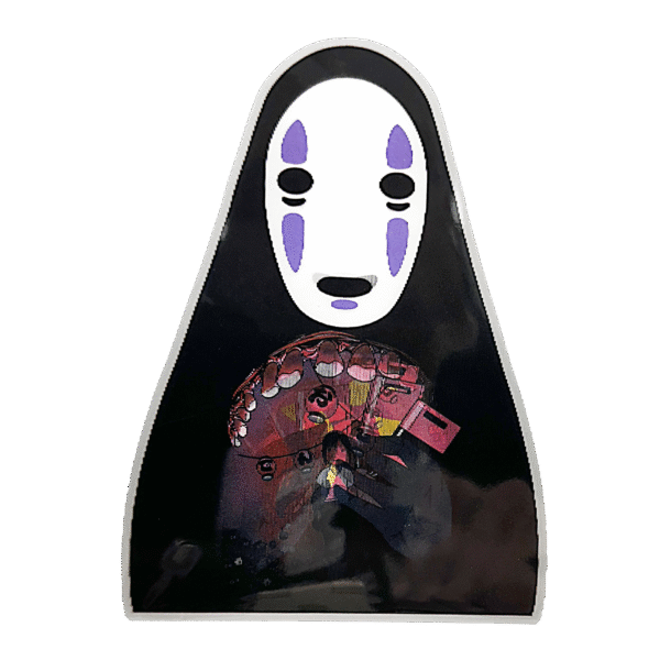3D3DK107 Anime No Face Spirited Away Sticker