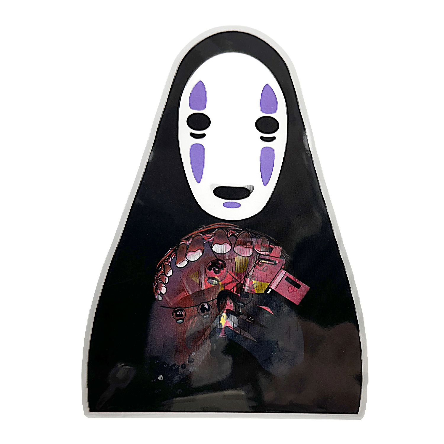3D3DK107 Anime No Face Spirited Away Sticker