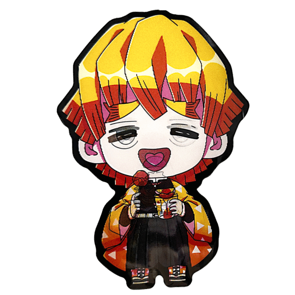 3D3DK119 Anime Kimetsu no Yaiba Zenitsu Agatsuma Laugh Sticker