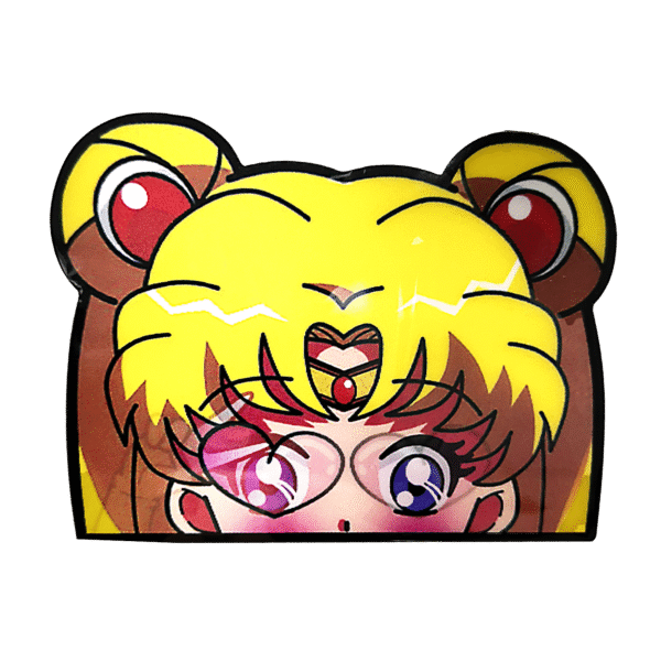 3D3DK123 Anime Sailor Moon Peaking Out Sticker
