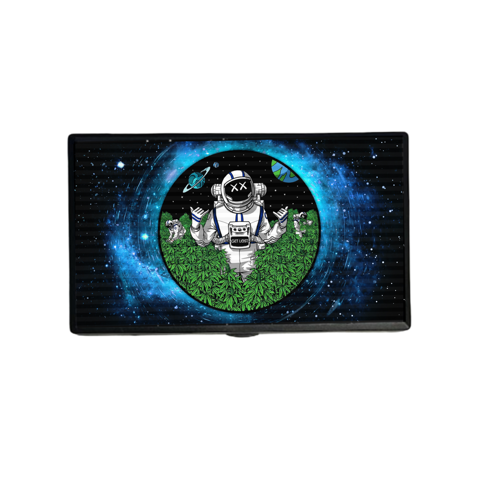M3DS-002 Get Lost Mini 3D Digital Scale – 3D Flip Effect – Astronaut in Weed