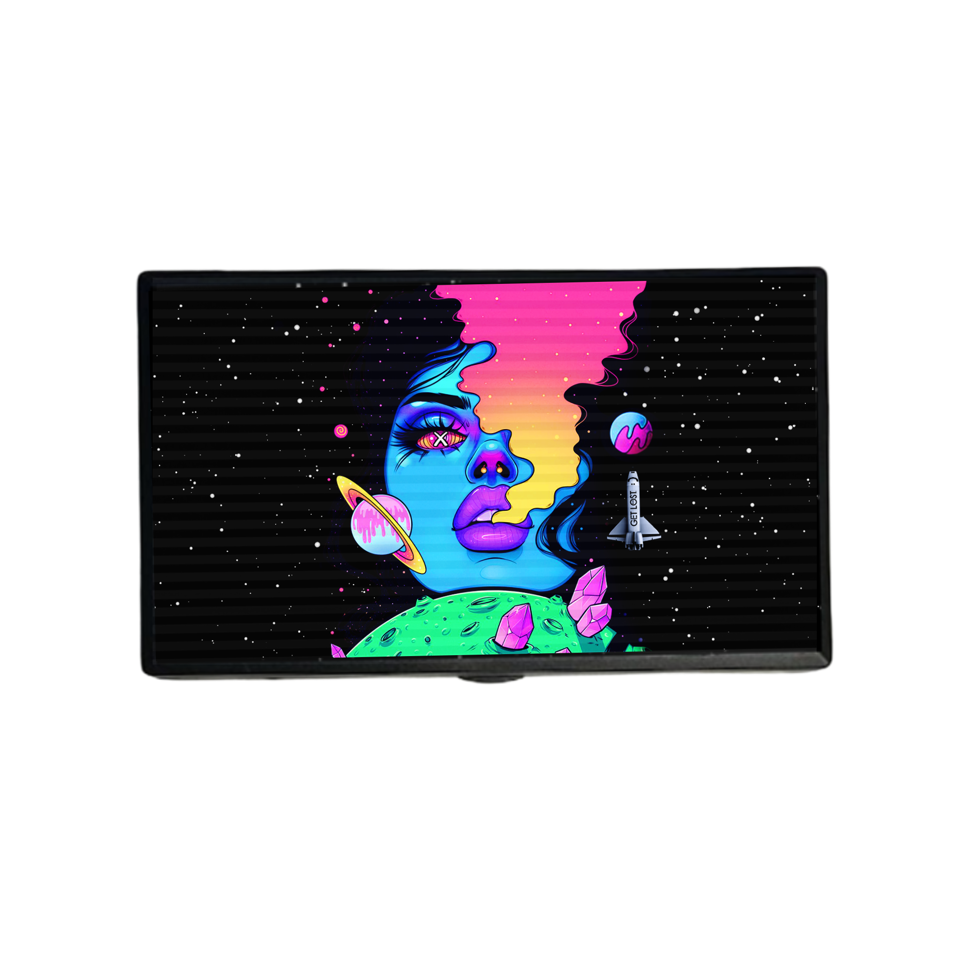 M3DS-008 Get Lost Mini 3D Digital Scale – 3D Flip Effect – Blue Galaxy Girl