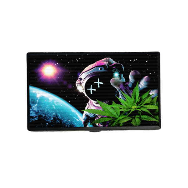 M3DS-009 Get Lost Mini 3D Digital Scale - 3D Flip Effect - Astronaut Grabbing Weed