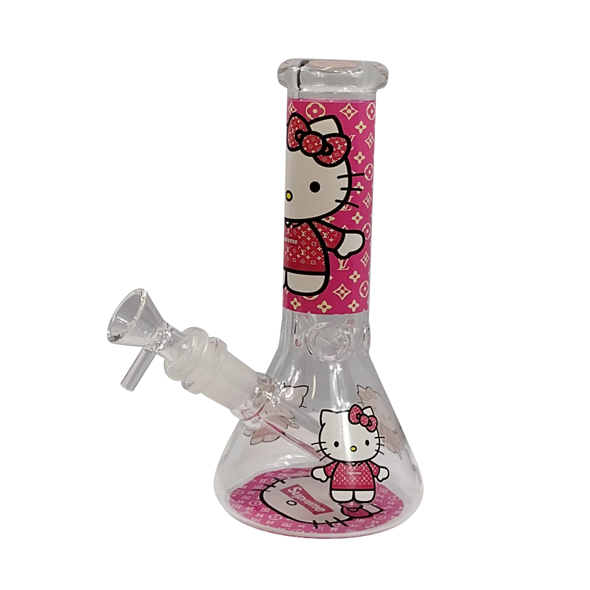 8IB003 – 8-Inch Borosilicate Glass Beaker Water Pipe (Hello Kitty)