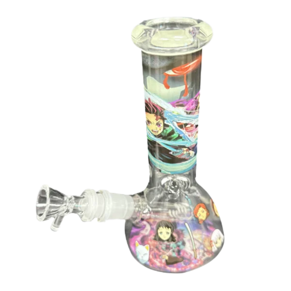 8IB017 - 8-Inch Borosilicate Glass Beaker Water Pipe (Anime Demon Slayer Tanjiro)