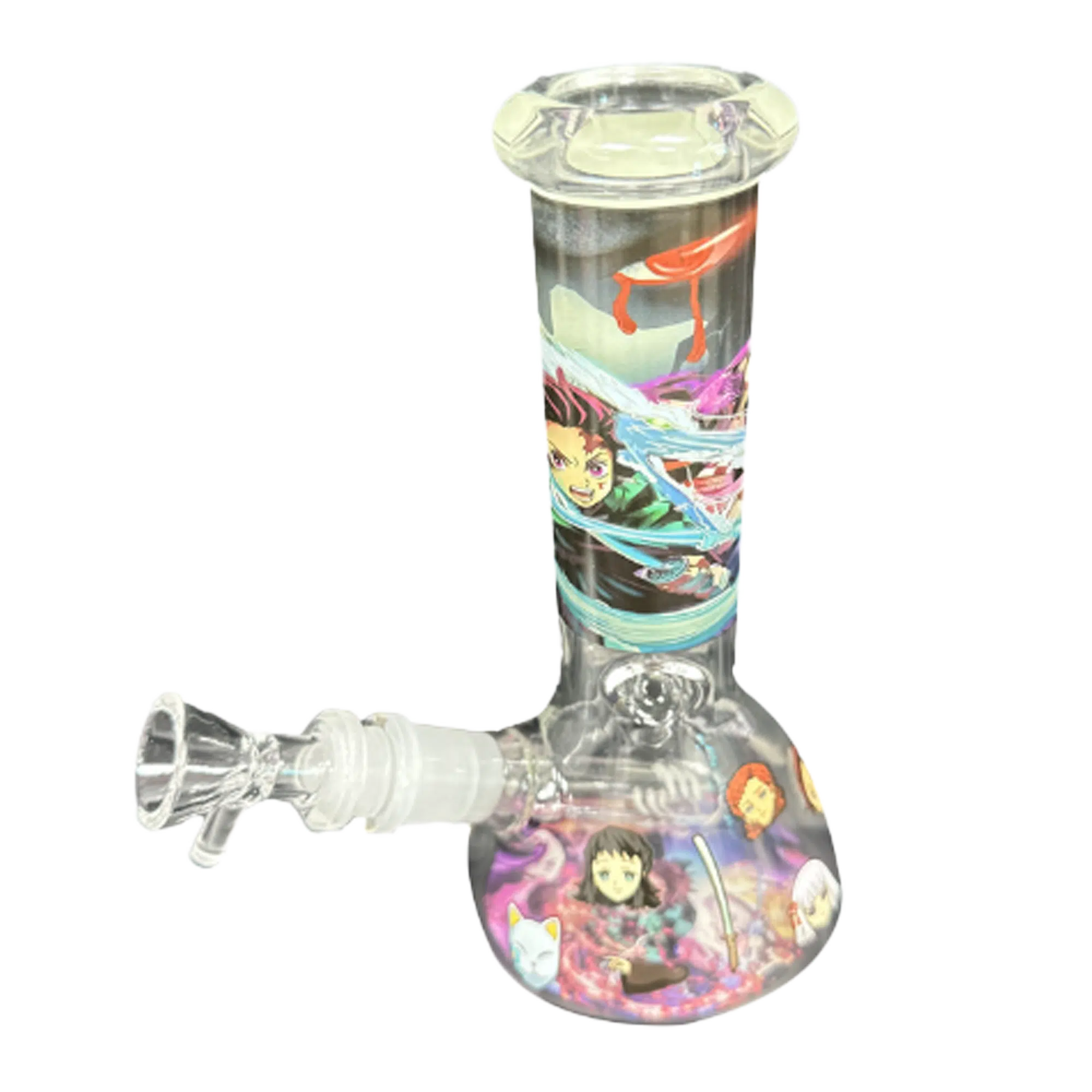 8IB017 – 8-Inch Borosilicate Glass Beaker Water Pipe (Anime Demon Slayer Tanjiro)