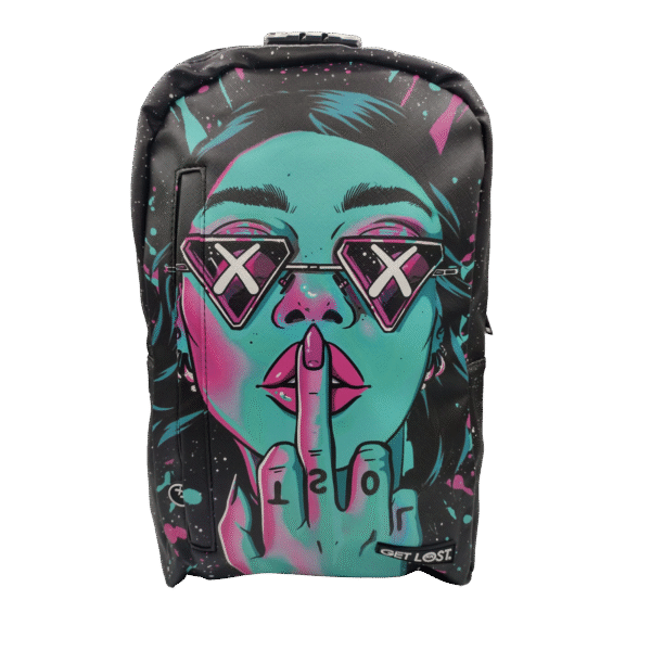 BP-SL-003 Premium Saffiano Smell Proof Backpack (Lost Green Girl)
