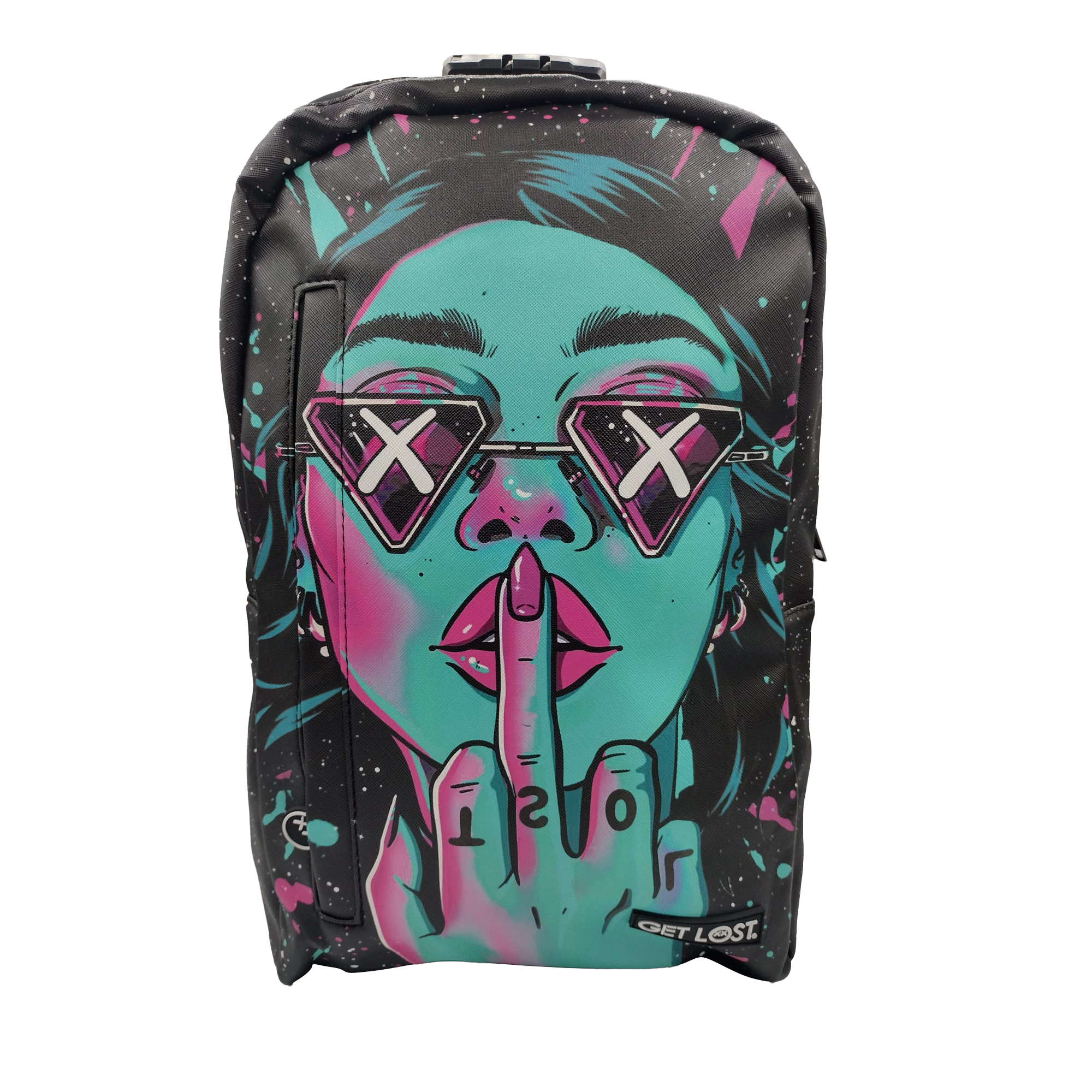 BP-SL-003 Premium Saffiano Smell Proof Backpack (Lost Green Girl)