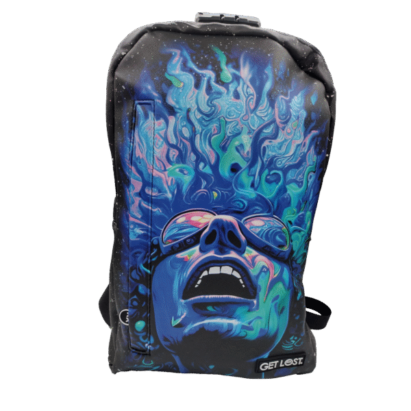 BP-SL-010 Premium Saffiano Smell Proof Backpack (Lost Guy With Goggles)