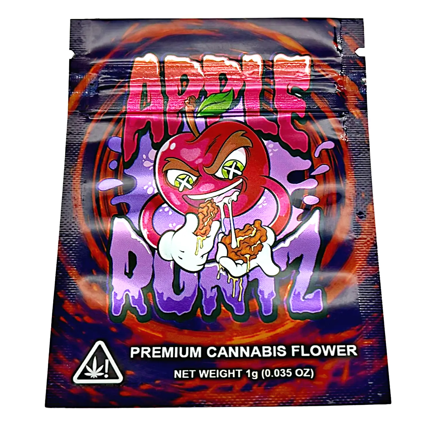 1 Gram Mylar Bag – Premium Smell-Proof Flower Packaging – Apple Runtz (100 Count) CMB-1G-009