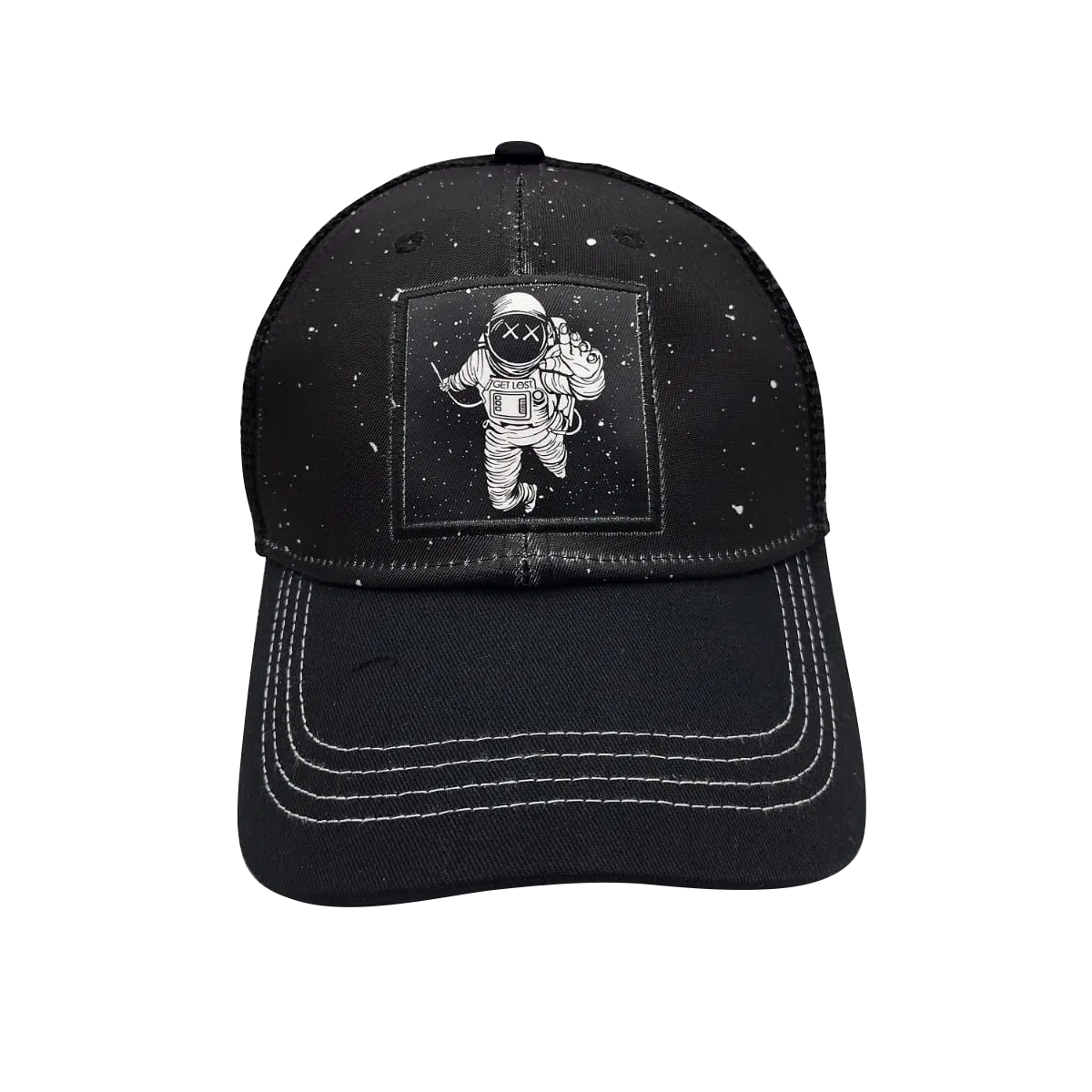 CSPP-002 Get Lost Secret Zipper Pocket Cap – Smell-Proof Stash Hat (Astronaut Floating In Space)