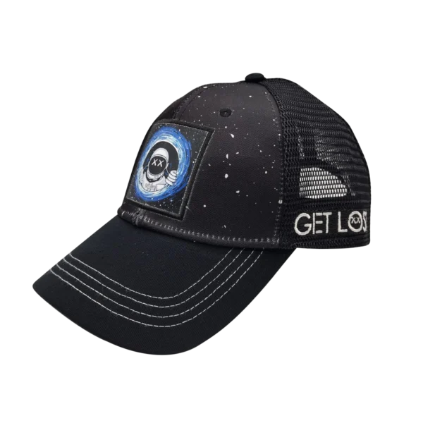 CSPP-005 Get Lost Secret Zipper Pocket Cap – Smell-Proof Stash Hat (Astronaut Peaking Out) - Image 3