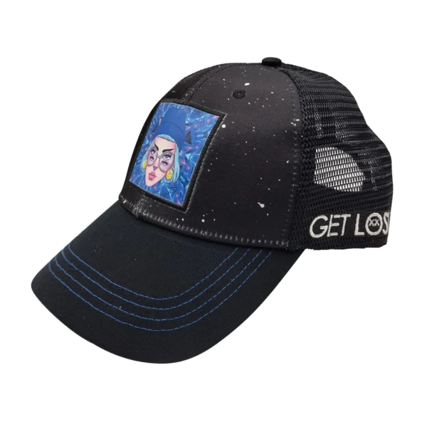 CSPP-010 Get Lost Secret Zipper Pocket Cap – Smell-Proof Stash Hat (4 Eyes Girl) - Image 3