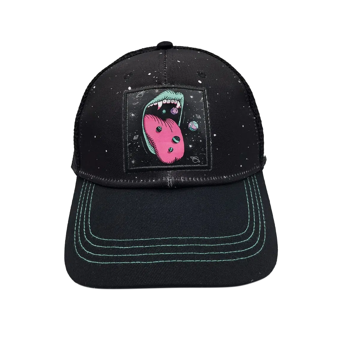 CSPP-012 Get Lost Secret Zipper Pocket Cap – Smell-Proof Stash Hat (Vampire Galaxy Lips)