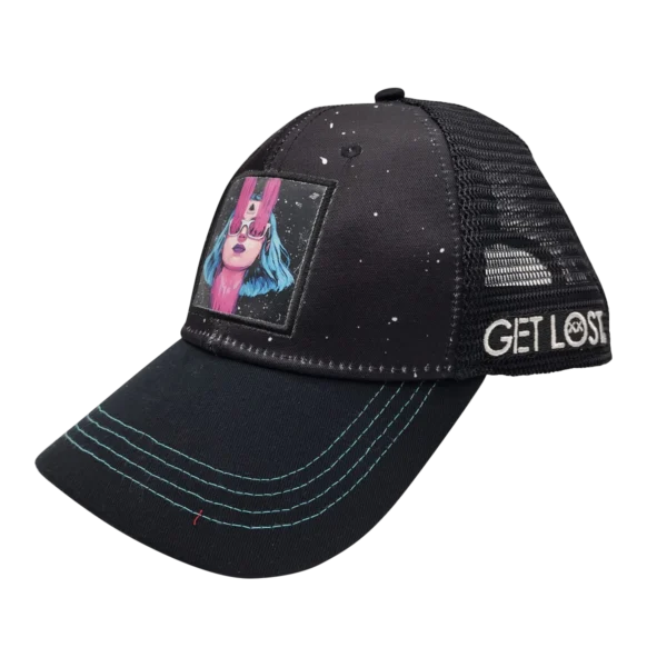 CSPP-015 Get Lost Secret Zipper Pocket Cap – Smell-Proof Stash Hat (Blue Hair Teleporting Girl) - Image 3
