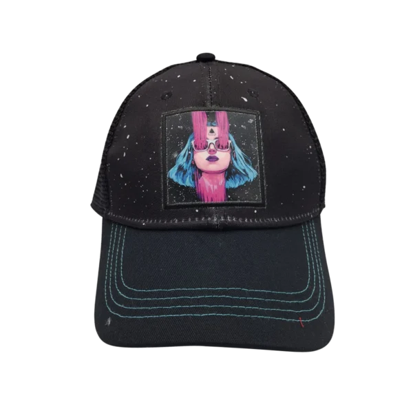 CSPP-015 Get Lost Secret Zipper Pocket Cap – Smell-Proof Stash Hat (Blue Hair Teleporting Girl)
